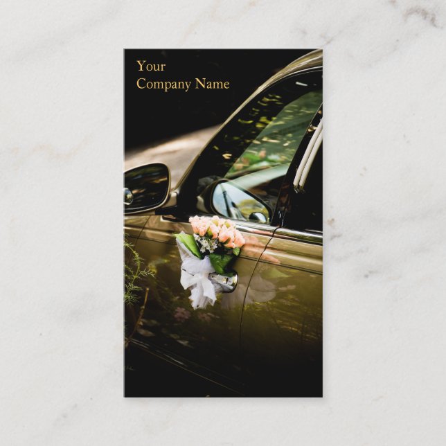 Generic Wedding Car / Limo - Business Card (Front)