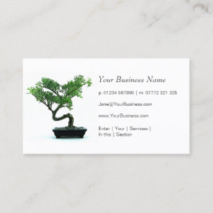Generic White Bonsai Tree Business Card