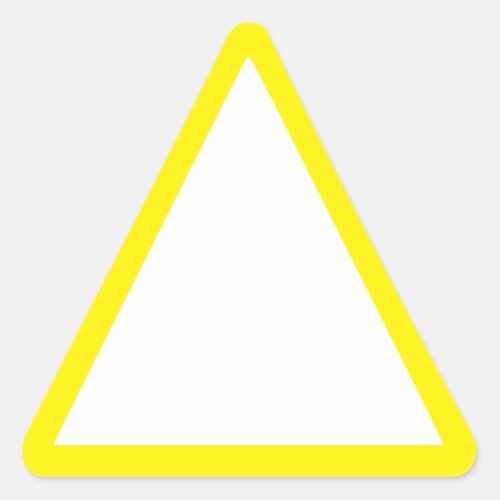 Generic Yellow Warning Triangle Sticker