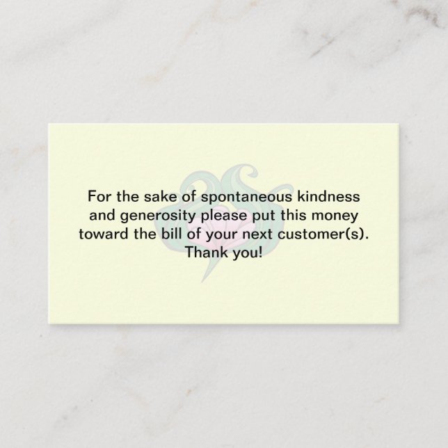 Generosity cards with Cartoon Flower (Front)