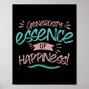 Generosity Essence Of Happiness Sticker Poster