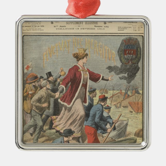 Generosity of the City of Paris and France Metal Ornament (Front)