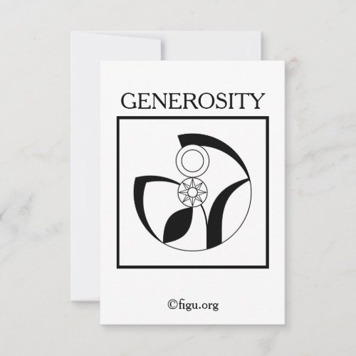 Generosity Symbol Thank You Card