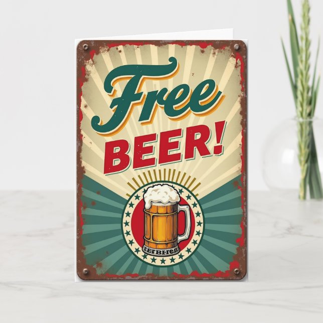 Generous Fathers Day Beer Card (Front)