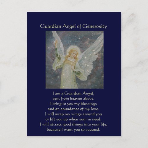 Generous _  Guardian Angel of Generosity Postcard