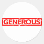 Generous Stamp Classic Round Sticker