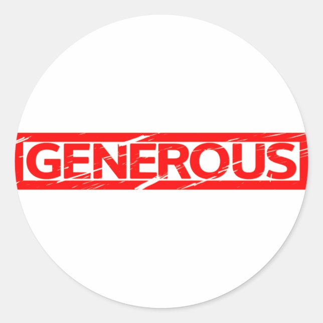 Generous Stamp Classic Round Sticker (Front)