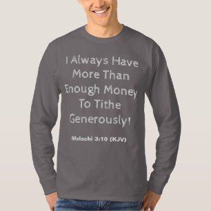Generous Tithing - Quote - Smoke Grey & White - T-Shirt