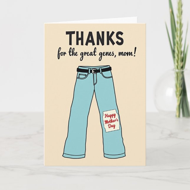 Genes Mom Illustration Card (Front)