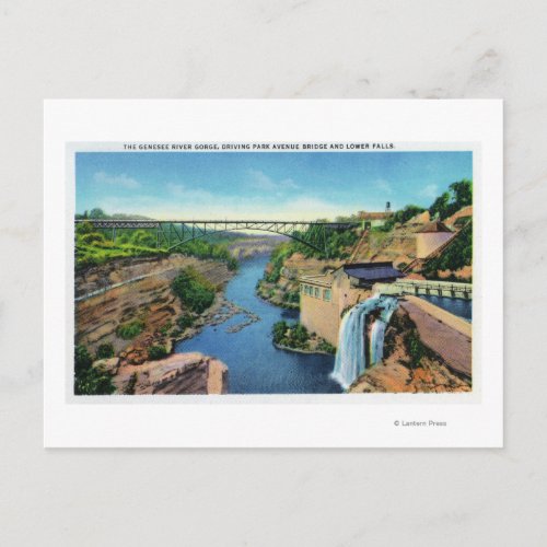 Genesee River Gorge Park Avenue Bridge Postcard