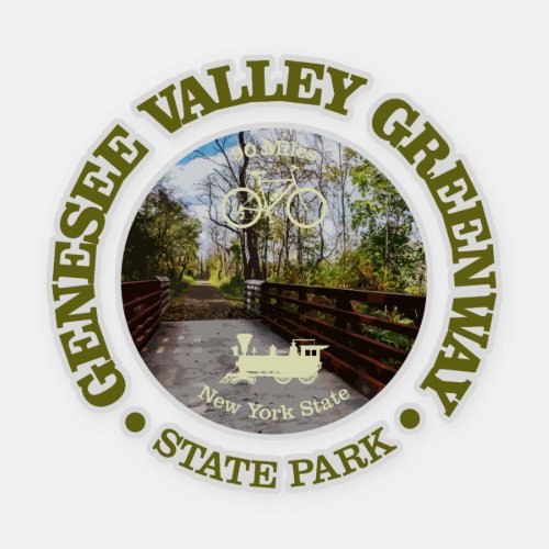 Genesee Valley Greenway cycling c Sticker