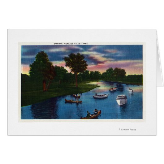 Genesee Valley Park Boating Scene Cards (Front Horizontal)