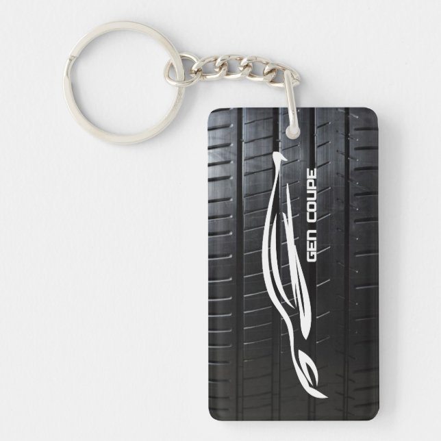 Geneseis Coupe with tire tread Keychain (Front)