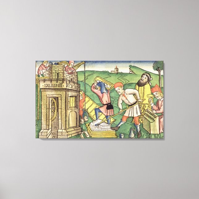 Genesis 11 1-9 Building The Tower of Babel, from t Canvas Print (Front)