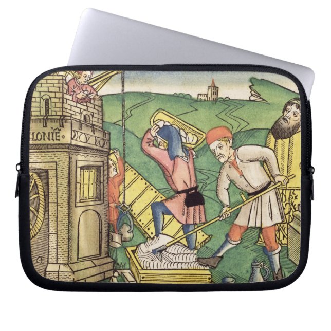 Genesis 11 1-9 Building The Tower of Babel, from t Laptop Sleeve (Front)