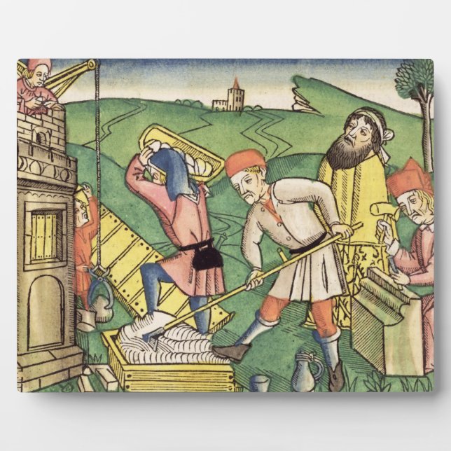 Genesis 11 1-9 Building The Tower of Babel, from t Plaque (Front)