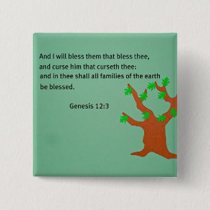 Genesis 12:3 pinback button