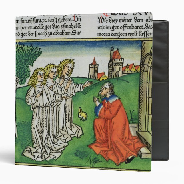 Genesis 18 2 Abraham and the Three Angels, from th Binder (Front/Inside)