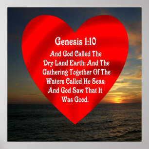 Genesis 1 10  Seas --POSTER PRINT