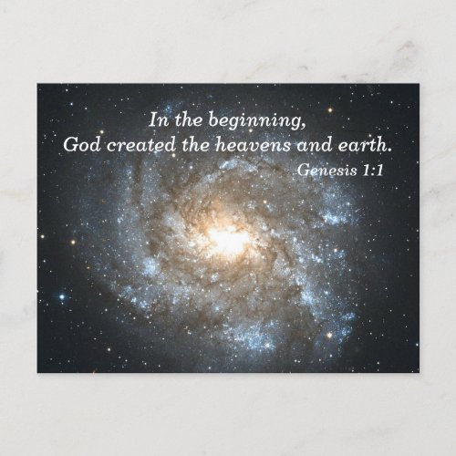 Genesis 11 In the Beginning Bible Verse Memory Postcard