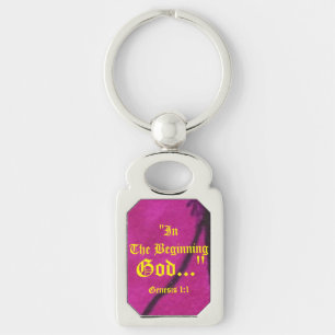 Genesis 1:1 In the beginning God..."Bible truth K Keychain