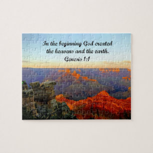 Genesis 1:1 In the beginning, God created Jigsaw Puzzle