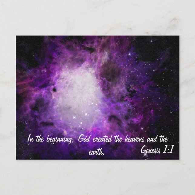 Genesis 1:1 postcard (Front)