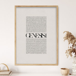 Genesis 1, Bible Verse, Modern Bible, Scripture Wa Poster