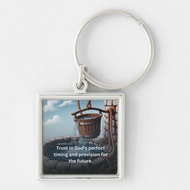 Genesis 24-Trust in God's perfect timing&provision Keychain (Front)