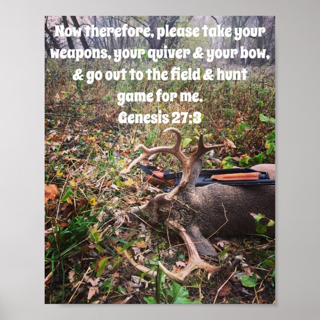 Genesis 27:3 Buck Poster (Front)