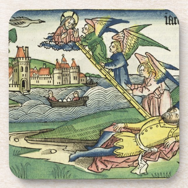 Genesis 28 10 Jacob's Ladder, from the 'Nuremberg Drink Coaster (Front)