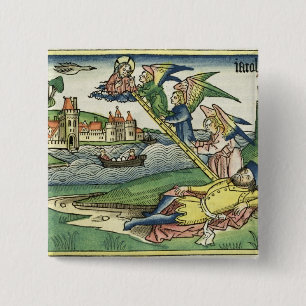 Genesis 28 10 Jacob's Ladder, from the 'Nuremberg Pinback Button