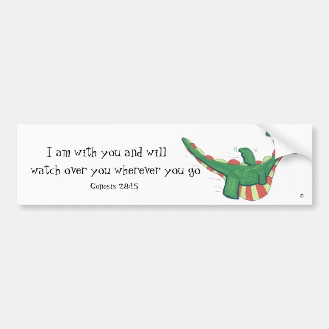 Genesis 28:15 Cute Zonzo Car Bumper Sticker (Front)