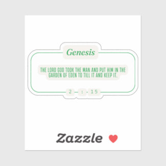 Genesis 2:15 sticker