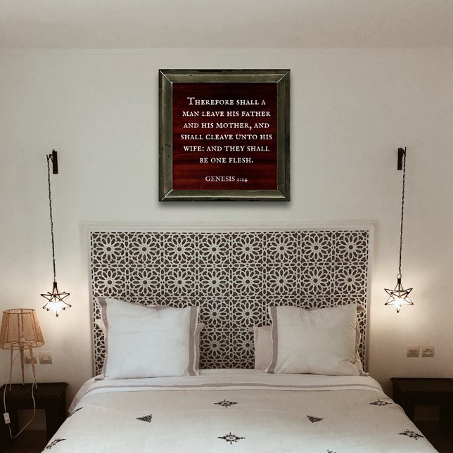 Genesis 2:24 King James Bible Christian Poster (Creator Uploaded)