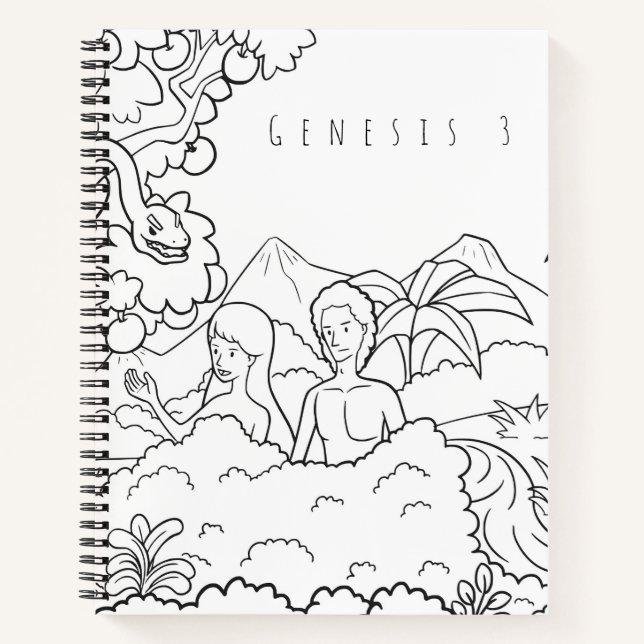 Genesis 3 Bible Coloring Notebook | Christian Scri (Front)