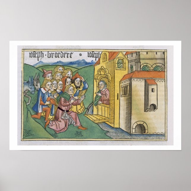 Genesis 42 1-5 Joseph's brothers arrive in Egypt, Poster (Front)