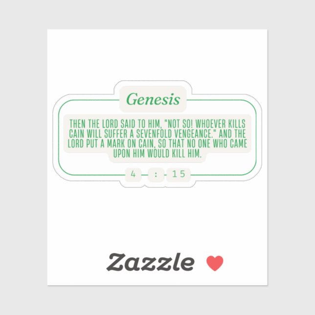 Genesis 4:15 sticker (Sheet)