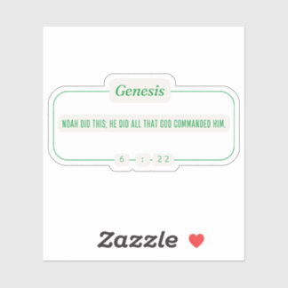 Genesis 6:22 sticker