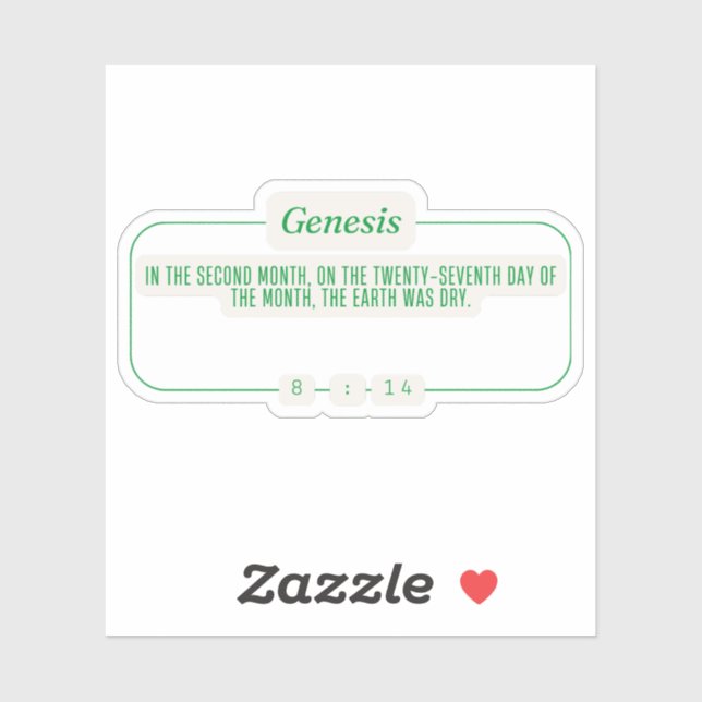 Genesis 8:14 sticker (Sheet)