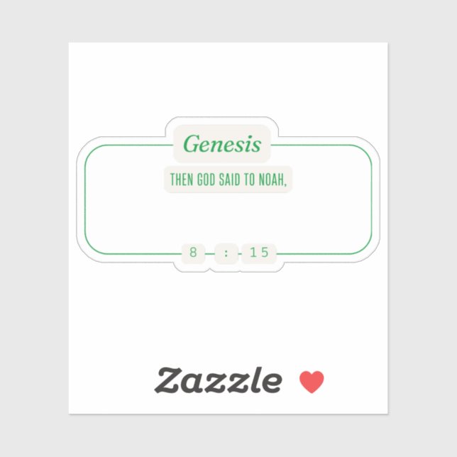 Genesis 8:15 sticker (Sheet)