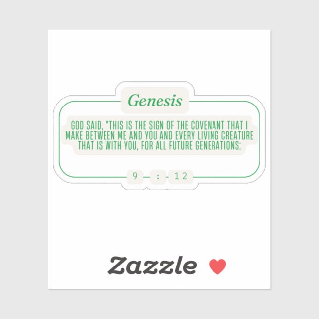Genesis 9:12 sticker (Sheet)
