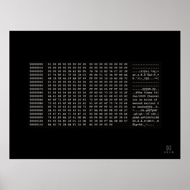 Genesis Block Poster (v2) (Front)