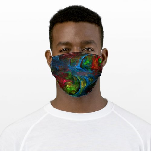 Genesis Blue Abstract Art Adult Cloth Face Mask