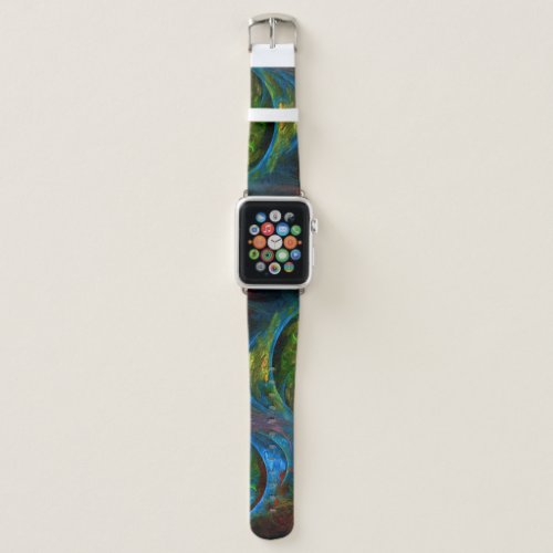 Genesis Blue Abstract Art Apple Watch Band