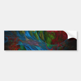 Genesis Blue Abstract Art Bumper Sticker