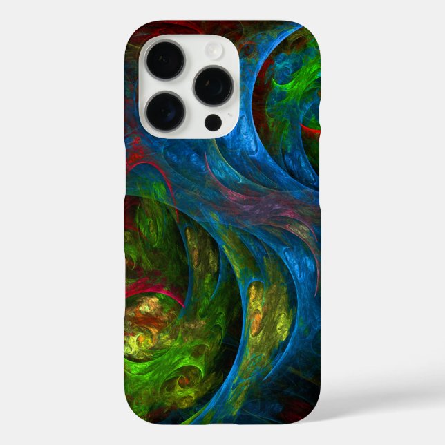 Genesis Blue Abstract Art Case-Mate iPhone Case (Back)