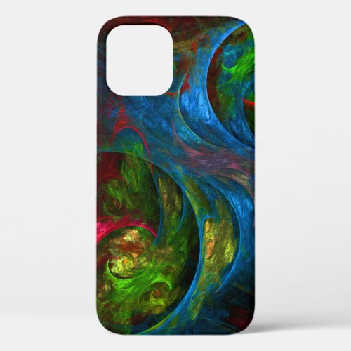 Genesis Blue Abstract Art iPhone 12 Case