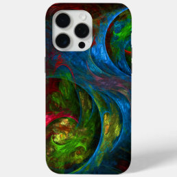 Genesis Blue Abstract Art iPhone 15 Pro Max Case