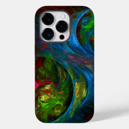 Genesis Blue Abstract Art Case-Mate iPhone 14 Pro Case